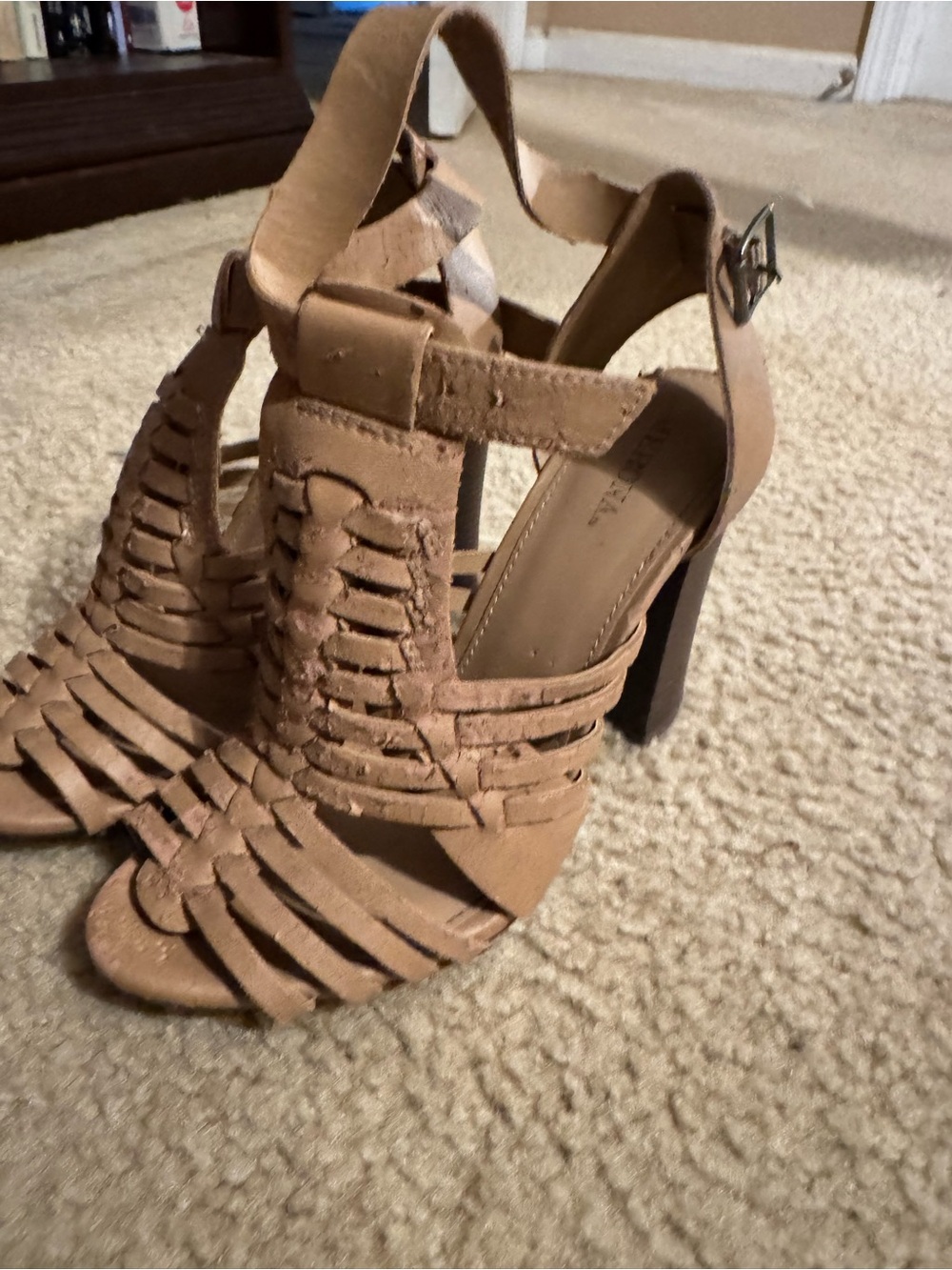 Merona Women’s Tan Strappy High heels